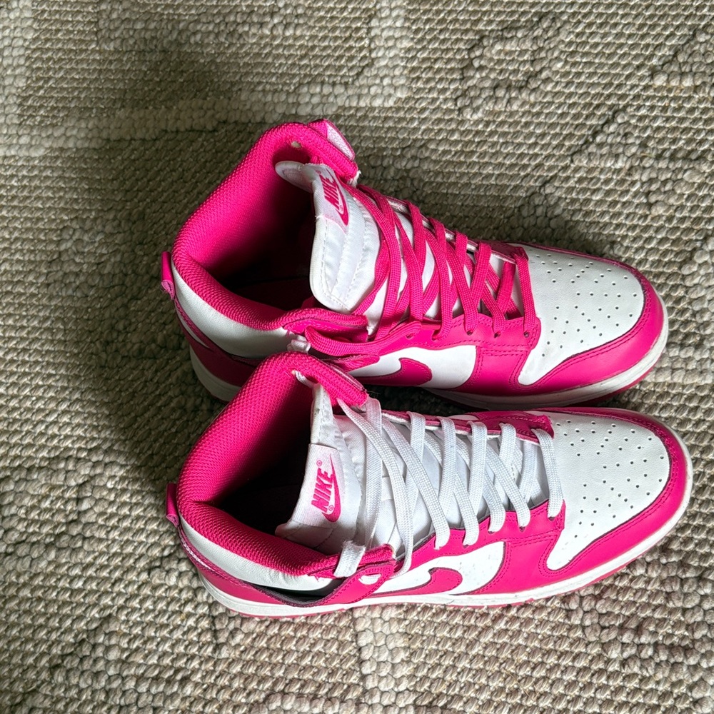 Nike Women’s Hot Pink and White Low-Top Sneakers